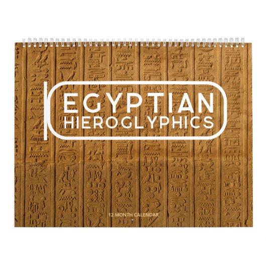 Egyptische hiërogliefenkalender kalender (Hoes)