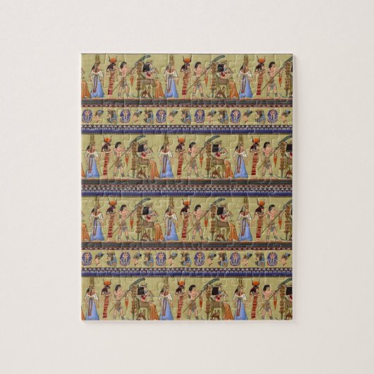 Egyptische hiërogliefenpuzzel legpuzzel (Verticaal)