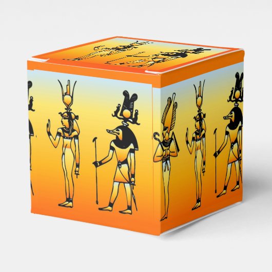 Egyptische hiërogliefenvak bedankdoosjes (Voorkant Zijde)