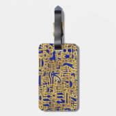 Egyptische hiërogliefhebbers, Lazuli en Gold Bagagelabel (Achterkant verticaal)