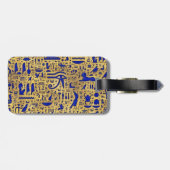 Egyptische hiërogliefhebbers, Lazuli en Gold Bagagelabel (Achterkant horizontaal)