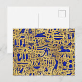 Egyptische hiërogliefhebbers, Lazuli en Gold Briefkaart (Voorkant / Achterkant)