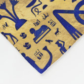 Egyptische hiërogliefhebbers, Lazuli en Gold Fleece Deken (Hoek)