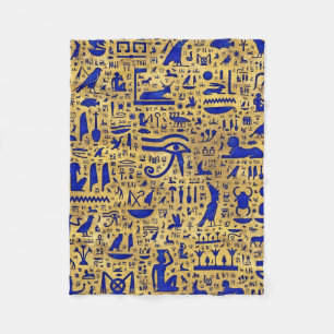 Egyptische hiërogliefhebbers, Lazuli en Gold Fleece Deken
