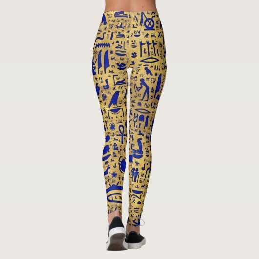 Egyptische hiërogliefhebbers, Lazuli en Gold Leggings (Achterkant)