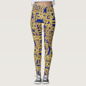 Egyptische hiërogliefhebbers, Lazuli en Gold Leggings (Voorkant)