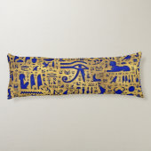Egyptische hiërogliefhebbers, Lazuli en Gold Lichaamskussen (Achterkant)