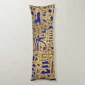 Egyptische hiërogliefhebbers, Lazuli en Gold Lichaamskussen (Achterkant (Verticaal))