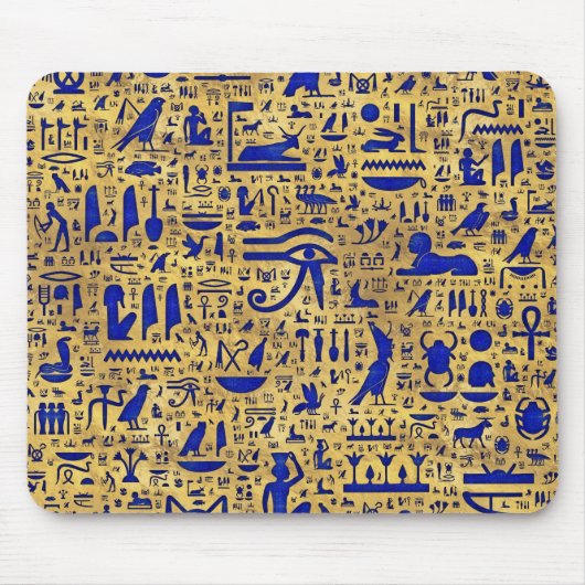 Egyptische hiërogliefhebbers, Lazuli en Gold Muismat (Voorkant)