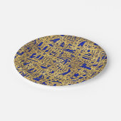 Egyptische hiërogliefhebbers, Lazuli en Gold Papieren Bordje (Gekanteld)