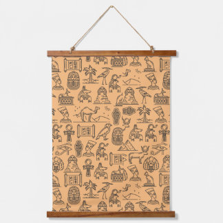 Egyptische hiërogliefsymbool achtergrond     hangend wandkleed