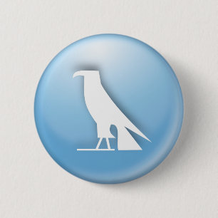 Egyptische hieroglyph A Ronde Button 5,7 Cm