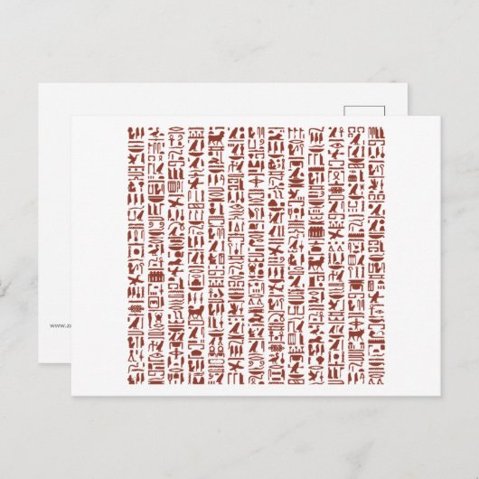 Egyptische Hieroglyph Briefkaart (Voorkant / Achterkant)