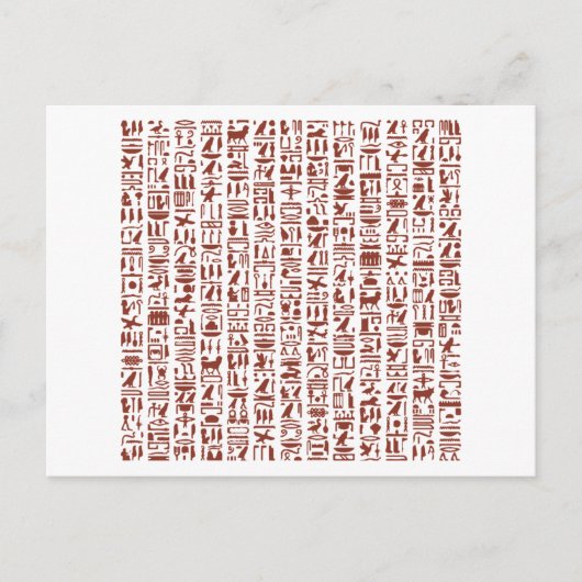 Egyptische Hieroglyph Briefkaart (Voorkant)
