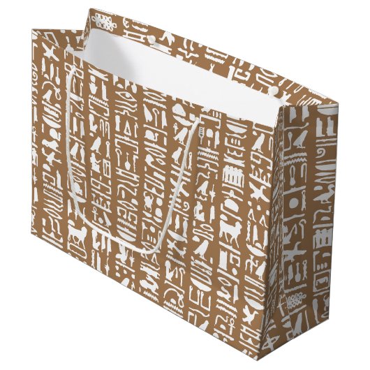 Egyptische Hieroglyph Groot Cadeauzakje (Voorkant Gekanteld)