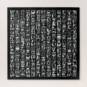 Egyptische Hieroglyph Jigzaag Puzzle Legpuzzel (Verticaal)