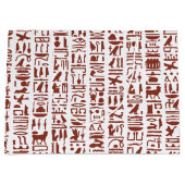 Egyptische Hieroglyph Large Gift Bag Groot Cadeauzakje (Voorkant)