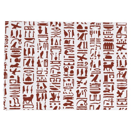 Egyptische Hieroglyph Large Gift Bag Groot Cadeauzakje (Achterkant)