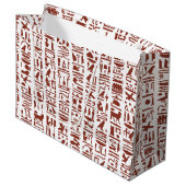 Egyptische Hieroglyph Large Gift Bag Groot Cadeauzakje (Voorkant Gekanteld)