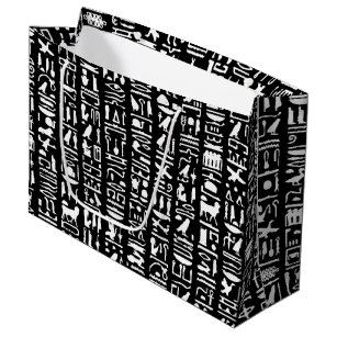 Egyptische Hieroglyph Large Gift Bag Groot Cadeauzakje