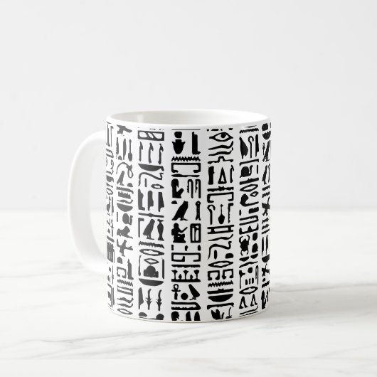 Egyptische Hieroglyph-Mok Koffiemok (Voorkant links)