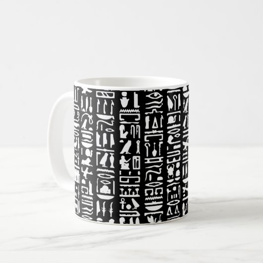 Egyptische Hieroglyph-Mok Koffiemok (Voorkant links)
