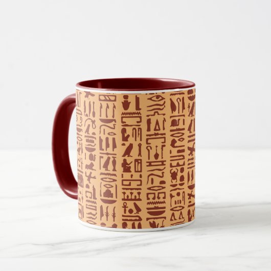 Egyptische Hieroglyph-Mok Mok (Voorkant links)