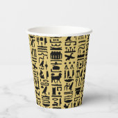 Egyptische Hieroglyph Papieren Bekers (Achterkant)
