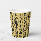Egyptische Hieroglyph Papieren Bekers (Voorkant)