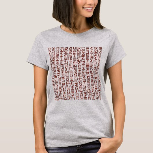 Egyptische Hieroglyph T-Shirt (Voorkant)