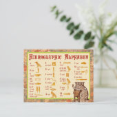Egyptische Hieroglyphic Alphabet Chart Briefkaart (Staand voorkant)