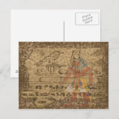 Egyptische Hieroglyphic Briefkaart (Voorkant / Achterkant)
