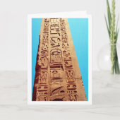 Egyptische Hieroglyphic Obelisk, Luxor Kaart (Voorkant)