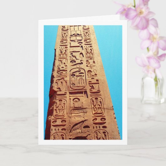 Egyptische Hieroglyphic Obelisk, Luxor Kaart (Orchidee)