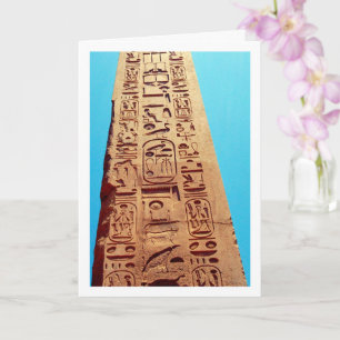 Egyptische Hieroglyphic Obelisk, Luxor Kaart