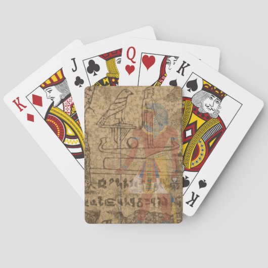 Egyptische Hieroglyphic Pokerkaarten (Achterkant)