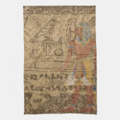 Egyptische Hieroglyphic Theedoek (Verticaal)