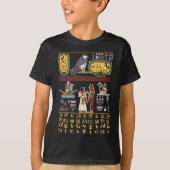 Egyptische Hieroglyphic Wall Mural Egypte T-shirt (Voorkant)