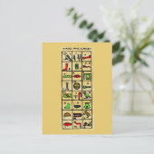 Egyptische Hieroglyphics, alfabetische symbolen Briefkaart (Staand voorkant)
