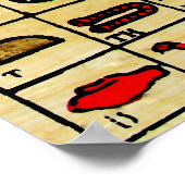 Egyptische Hieroglyphics, alfabetische symbolen Poster (Hoek)