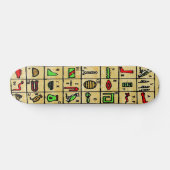 Egyptische Hieroglyphics, alfabetische symbolen Skateboard (Horizontaal)