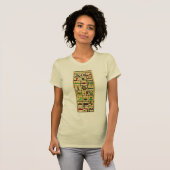 Egyptische Hieroglyphics, alfabetische symbolen T-shirt (Voorkant volledig)