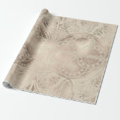 Egyptische Hieroglyphics Antiek Flowers Wall Cemen Cadeaupapier (Uitgerold)