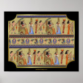 Egyptische Hieroglyphics Art Print (Voorkant)