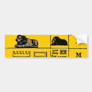 Egyptische Hieroglyphics Bumpersticker