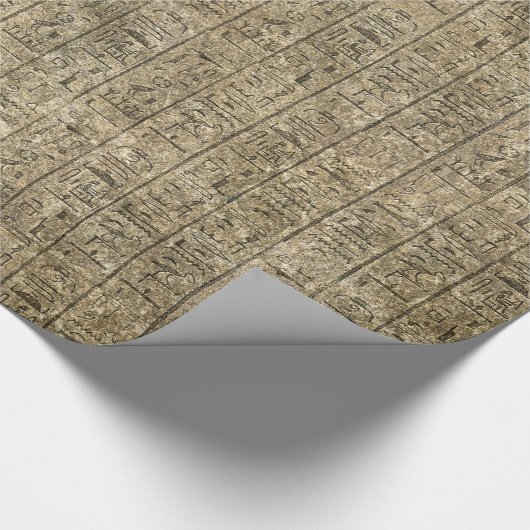 Egyptische Hieroglyphics Cadeaupapier (Hoek)