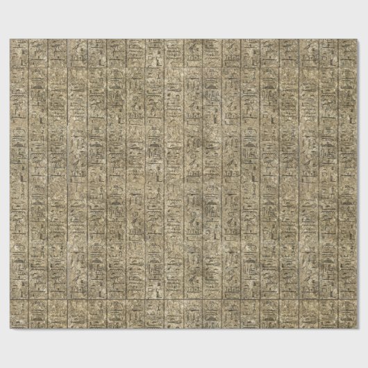 Egyptische Hieroglyphics Cadeaupapier (Vlak)