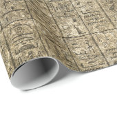 Egyptische Hieroglyphics Cadeaupapier (Rol Hoek)