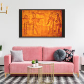 Egyptische Hieroglyphics Canvas Afdruk (Insitu (Woonkamer))