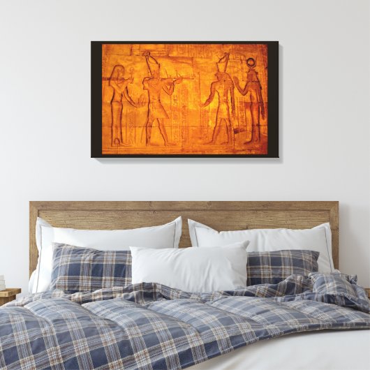 Egyptische Hieroglyphics Canvas Afdruk (Insitu (Slaapkamer))